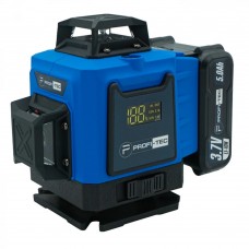 Лазерний нівелір PROFI-TEC PGL 4D 1630 (30м дальність, 16 ліній, зелений промінь, 2 батареЇ, 2 пульта)