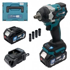 Акумуляторний гайковерт PROFI-TEC DTW500BL POWERLine (2×PT2050MP (4.0 Аг), зарядний пристрій)