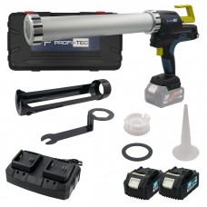 Акумуляторний пістолет-шприц для герметиків PROFI-TEC PCG20BL POWERLine (2×PT2040EP (4.0 Аг), зарядний пристрій)