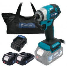 Акумуляторний імпульсний гвинтоверт PROFI-TEC PID1820BL, 20V, 1/4, 180Нм, 2хPT2520MP  2,5Aг, зарядний пристрій BC20V, сумка 