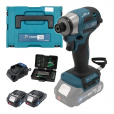 Акумуляторний імпульсний гвинтоверт PROFI-TEC PID1820BL POWERLine (набір біт, 2×PT2020MP (2.0 Аг), зарядний пристрій)