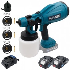 Акумуляторний фарбопульт PROFI-TEC PSG80020 POWERLine (2×PT2020MP (2.0 Aг), зарядний пристрій)