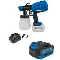 Краскораспылитель аккумуляторный KRAISSMANN 502 ASP 20 MP (1,8/2,5/3,0 мм латунные сопла, аккумулятор 4000 мАч, зарядное устройство)