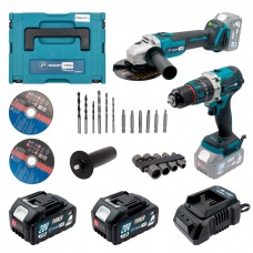 Акумуляторний набір інструментів PROFI-TEC Combo Set 2/3 POWERLine (DGA20BL, DHP485BL) (2×PT2050MP (4.0 Аг), зарядний пристрій)