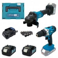 Акумуляторний набір інструментів PROFI-TEC Combo Set 2/8 POWERLine (PCD2820V, DGA201BL) (2×PT2040EP (4.0 Аг), зарядний пристрій)