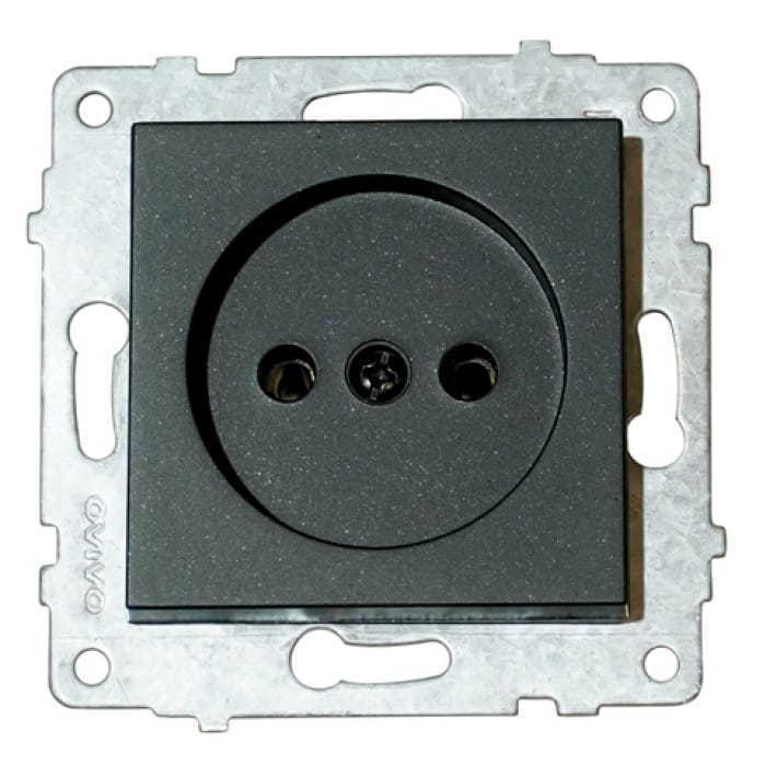 Механізм розетки одинарної GRANO чорний