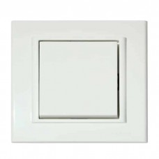 Выключатель 1-клавишный белый MINA