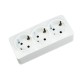Розетка тройная с заземлением белая POWER MAX-3E