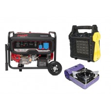 Бензиновый генератор MAST GROUP RD9500E + газовая плитка Orcamp CK-506 + электрический обогреватель GEKO 80405