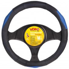 Чехол руля  VLOD-L285 BK/BL M черн-син/БО/перф/кожа (VLOD-L285 BK/BL M)