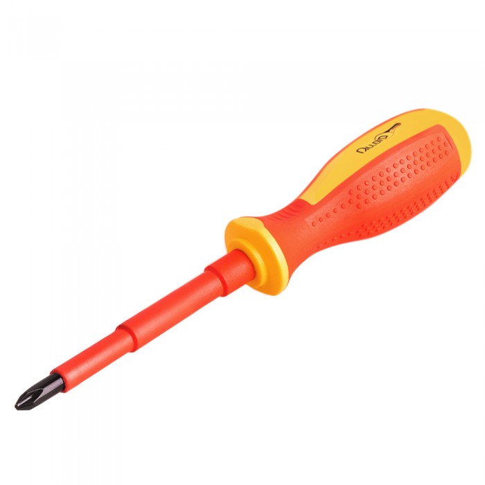 Отвертка диэлектрическая 1000В, VDE крест PH0 3х60мм (SD-03060) (SD-03060) Alloid. 