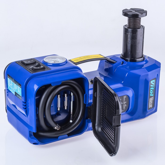 Набор 2 в 1 домкрат электрогидравлический 135-360мм, 12В, 13А, 2т + компрессор 12В, 10А, 35л/мин (HF01-A)