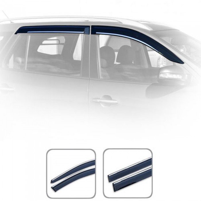 Дефлекторы окон Mazda 6 2012 -> Combi С Хром Молдингом (Ma37-M)