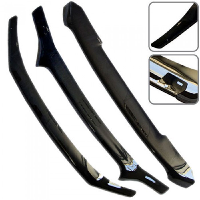 Дефлектор капота  Mitsubishi Outlander 2009-2012 после рестайлинга короткая (FH-M36-1)