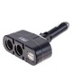Разветвитель прикуривателя VOIN 2 выхода + 2USB 1500mA/предохр/изм.угол (WF-0668/003) (WF-0668/003)