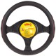 Чехол руля  VLOD-L282 BK/RD M черн-красн/БО/перф/кожа (VLOD-L282 BK/RD M)