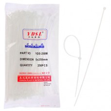 Хомут пластиковый  5х250 белый 100шт/уп 00224 ((100шт))