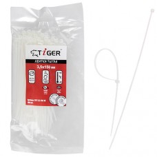 Хомут пластиковый Tiger ТСТ W3.5 х 150 100шт/уп белый (ТСТ W3.5 х 150)